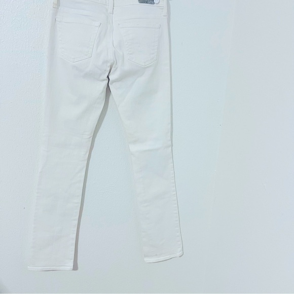 AG Adriano Goldschmied Ballad Slim Boot White Jeans Size 27R Made USA Casual EUC - Picture 5 of 13